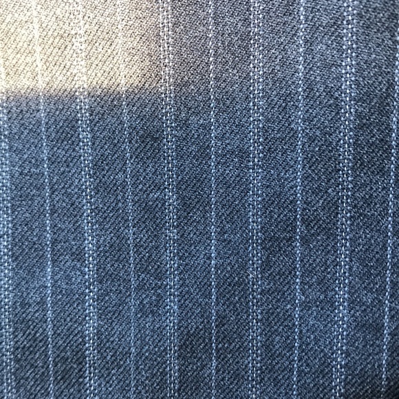 Mens Wool Dress Pants, Pleated, Charcoal Pinstripe, Size 30 x 27 - Picture 3 of 6